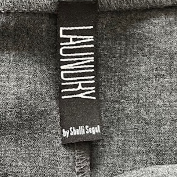 LAUNDRY by Shelli Segal Pencil Skirt Gray Stretch Front Zip - Picture 5 of 7